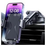 FACTORY SEALED - GUWEZ Phone Holder Car Mount for iPhone [Powerful Suction] Phone Mount for Car Dashboard Windshield Air Vent Universal Accessories Automobile Phone Holder Fit iPhone Smartphone Carbon