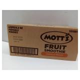 FACTORY SEALED - Motts Fruit Smoothies Vanilla Peach, 4.2 oz clear pouches, 4/8 Pack, Made With Milk, Made With Real Fruit, Good Source of Calcium, On-the-Go (Best By Sep 18 25)