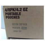 FACTORY SEALED - Motts Fruit Smoothies Vanilla Peach, 4.2 oz clear pouches, 4/8 Pack, Made With Milk, Made With Real Fruit, Good Source of Calcium, On-the-Go (Best By Sep 18 25)