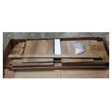 Farmhouse TV Stand, Wood Grooved Door Entertainment Center with Storage Cabinets and Open Shelves, Rustic Media Console up to 55 inches for Living Room, Bedroom, Grey Wash.  Damage Found. SEE Last 3 P