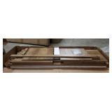 Farmhouse TV Stand, Wood Grooved Door Entertainment Center with Storage Cabinets and Open Shelves, Rustic Media Console up to 55 inches for Living Room, Bedroom, Grey Wash.  Damage Found. SEE Last 3 P