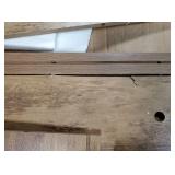 Farmhouse TV Stand, Wood Grooved Door Entertainment Center with Storage Cabinets and Open Shelves, Rustic Media Console up to 55 inches for Living Room, Bedroom, Grey Wash.  Damage Found. SEE Last 3 P