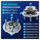 Front 4WD Wheel Bearing and Hub Assembly for 2007-2014 Chevy GMC Silverado Suburban Sierra Yukon 1500 Tahoe Avalanche Cadillac Escalade ESV EXT Wheel Bearing 4X4 AWD Wheel Hub Bearing Assembly 515096 