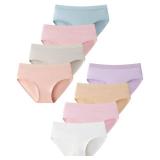 Teen Girls Cotton Underwear Panties Briefs Pack of 8 Underpants Plain 13-14 Years (Manufacturer Size L) - Retail: $20