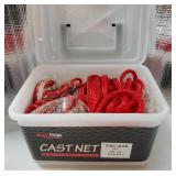 Cast Net | Zinc Iron, 3ft Radius, 3/8 inch Mesh for Freshwater and Saltwater Bait Fish | Professional Grade and Upgraded Material | Throw Style - Retail: $22