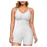 Shapewear Bodysuit for Women Tummy Control Body Suit Seamless Full Body Shaper Mid Thigh Shorts, Medium/Large. - Retail: $16