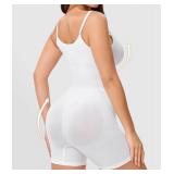 Shapewear Bodysuit for Women Tummy Control Body Suit Seamless Full Body Shaper Mid Thigh Shorts, Medium/Large. - Retail: $16
