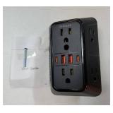 Outlet Extender Surge Protector - 6 Outlet Splitter with 4 USB Ports (2 USB C), Multiple Plug Expander Wall Charger, 3 Sided Multi Plug Wall Adapter Power Strip for Home Office Kitchen Travel - Retail