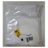 2 Pack Square Table Cloth 48X48 Inch White Washable Fabric Tablecloth Polyester Solid Dining Table Cover for Birthday Party Dinner Holiday Outdoor Indoor - Retail: $17