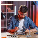 Electronics Soldering Iron Kit - 80W Digital LCD Solder Gun with ON/OFF Switch Adjustable Temperature Controlled and Fast Heating Thermostatic Design Welding Tool - Retail: $10