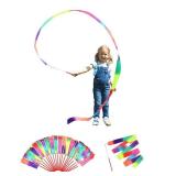 20 Pack Ribbon Dancing Wands Party Favors for Kids, Rainbow Birthday Decorations, Princess Party Supplies, Girls Party Games, Gymnastics Goody Bag Stuffers (Rainbow) - Retail: $20