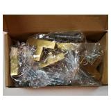 10 Pack Gold Cabinet Knobs Brushed Brass Kitchen Drawer Knobs - LSJ12GD Single Hole Square Cupboard Bathroom Door Knobs Gold Cabinet Pulls Hardware Brushed Gold Knobs 2in/50mm Overall length - Retail: