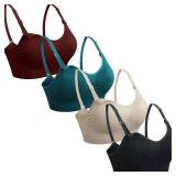 4Pack Nursing Bra for Breastfeeding Maternity Bras Push Up Silk Seamless Pregnancy Bralette Underwear Black Beige Rosered Blue XX-Large - Retail: $30