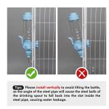 Dog Water Dispenser for Cage, 15oz Auto Feeding Crate Water Bottle for Dogs, Cats & Rabbits, Pet Nozzle Diameter: 12mm, BPA Free, Blue - Retail: $18