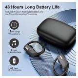 Wireless Earbuds Bluetooth Headphones 48H Play Back Earphones in Ear Waterproof with Microphone LED Display for Sports Running Workout Black - Retail: $26