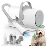 Dog Grooming Vacuum and Kit, Clipper Nail Trimmer Grinder, 2.5L Dust Cup 7 Grooming Tools 11000Pa Pet Vacuum for Shedding Grooming, Dog Hair Vacuum, Home Cleaning, PG50 Plus - Retail: $70