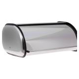 Stainless Steel Bread Box for kitchen, bread bin, bread storage Bread holder 16.5x10x8. DOOR is DENTED but still Functional. - Retail: $40