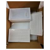 12 Pack Large Modular Clear Plastic Stackable Shoe Storage Organizer for Closet, Space Saving Versatile Sneaker Shoe Rack Containers Bins Holders, Portable Closet Organizers and Storage, White - Retai