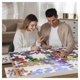 1500 Pieces Puzzle Board with Drawers and Cover,35x27"Portable Jigsaw Puzzle Table for Adults Puzzle Tables with Drawers - Retail: $45"