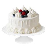 12 White Cake Stand for 10" Cake, Porcelain Cake Plate, Cake Pedestal Stand, Round Dessert Stand, Wedding Cake Stand for Party, Birthday, Baby Shower, Christmas, Home Decorating Cake Display Stand - R