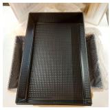 3 Pcs Detroit Style Pizza Pan 10 x 14 x 2.36 Inch Non Stick Rectangle Deep Pizza Pans Pre Seasoned Carbon Steel Sicilian Style Pan Dish Bakeware Kitchenware - Retail: $31