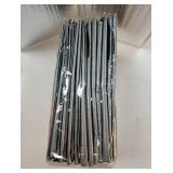 12 Pack Large Strong Moving Bags with Zippers & Carrying Handles - Water-Resistant - Heavy Duty Storage Tote for Space Saving Moving Storage, Fold Flat, Alternative to Moving Box (Silver) - Retail: $5