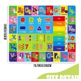 ABC Play Carpet for Kids â Extra Large Preschool Rug with ABCs, Numbers, Animals, and Colors for Playroom & Classroom - (78.7X59 Inches) - Retail: $50