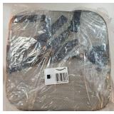 Toddler Booster Seat for Kitchen Chair and Dining Table, Non-Slip Cushion with Backrest, Adjustable Straps, Waterproof and Portable for Travel - Dark Greyâ - Retail: $30