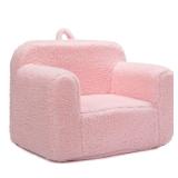 Kids Ultra-Soft Snuggle Foam Filled Chair, Toddler Cuddly Sherpa Reading Couch for Boys and Girls, Pink - Retail: $43