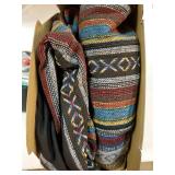 Baja Saddle Blanket Car Seat Covers Full Set with Seat Belt Pads, Washable Breathable Seat Covers for Cars, Universal Fit Interior Covers for Most Sedan Truck SUV, Airbag Compatible, Red - Retail: $34