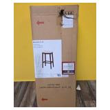 Linon Claridge Backless Nailhead Saddle Barstool Linen: Upholstered, Rubberwood Legs, Fixed Height 32.25\" - Retail: $188