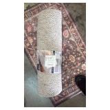 Handwoven Natural Jute Runner Rug with Persian Border