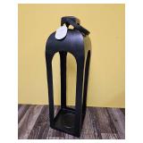 29.4\"x9\" Pillar Cast Aluminum Outdoor Lantern Candle Holder Black - Thresholdâ¢ - Retail: $100