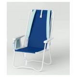 Folding Beach Chair with Storage Pocket(2 chairs)  - Retail: $80