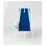 Folding Beach Chair with Storage Pocket(2 chairs)  - Retail: $80