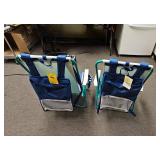 Folding Beach Chair with Storage Pocket(2 chairs)  - Retail: $80