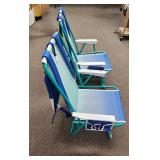 Folding Beach Chair with Storage Pocket(2 chairs)  - Retail: $80