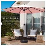 Pink Outdoor Push-Up Patio Umbrella 6ft - Retail: $89