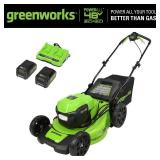 Greenworks - 24V (2x24V) 21-Inch Self-Propelled Lawn Mower (2 x 5.0Ah Batteries and Charger Included) - Green - Retail: $502