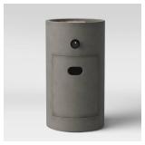 17\" Pipestone Outdoor Column Fire Pit Gray - Thresholdâ¢: Modern Propane Gas Firepit with Lava Rock and Cover