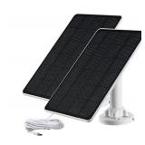 2PC Solar Panel Charger Compatible with Arlo Essential 2K Outdoor(2nd Gen)/Essential XL Camera(2nd Gen)/Essential Spotlight, 9.4ft Waterproof Charging Cable, 360Â°Adjustable Mount, 7.5 * 6.4, 5W 5V 
