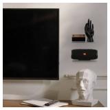 Cosmos Set of 2 Acrylic Floating Wall Shelves Hanging Shelves, Adhesive Wall Display Shelf Stand for Plant Pot, Speaker, Security Camera, Figures in Office and Home, 7.8 x 5.8 Inch (Transparent Clear)