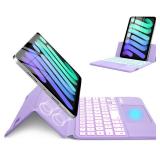 Magic Touchpad Keyboard Case for iPad Mini 7 (2024)/Mini 6 (2021) 8.3 inch, Slim Magnetic Folio with Type-C 7Colors Backlit TrackPad Keyboard fit iPad mini 7th (A17 Pro)/6th generation Purple - Retail