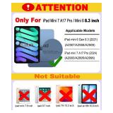 Magic Touchpad Keyboard Case for iPad Mini 7 (2024)/Mini 6 (2021) 8.3 inch, Slim Magnetic Folio with Type-C 7Colors Backlit TrackPad Keyboard fit iPad mini 7th (A17 Pro)/6th generation Purple - Retail