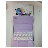 Magic Touchpad Keyboard Case for iPad Mini 7 (2024)/Mini 6 (2021) 8.3 inch, Slim Magnetic Folio with Type-C 7Colors Backlit TrackPad Keyboard fit iPad mini 7th (A17 Pro)/6th generation Purple - Retail