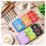 60 Pcs Bulk Christian Gifts for Kids Bible Verse Spiral Notebooks Christian Ballpoint Pen Prayer Journal Inspirational Notepads Tracts Religious Party Favor for Kids Women Church Office - Retail: $48