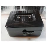 Cash Box with Combination Lock Safe Metal Money Box with Money Tray for Security Lock Box 7.87x 6.30"x 3.35" Black - Retail: $15"