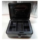 Cash Box with Combination Lock Safe Metal Money Box with Money Tray for Security Lock Box 7.87x 6.30"x 3.35" Black - Retail: $15"