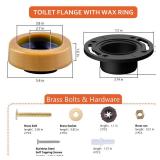Toilet Flanges and Wax Rings for Toilets with Extended Flanges and Extra Thick Wax Rings for Floor Exit Toilets New Installation or Reinstallation 4 Waste Line for Plumbing Below Floor - Retail: $22"