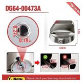 DG64-00473A Stove Knobs Oven Knobs Gas Burner Control Dial Compatible with Samsung Stove Knob Replacement NX58H5600SS NX58H5650WS NX58M6850SS NX58F5700WS NX58J7750SS 5 Pack - Retail: $28